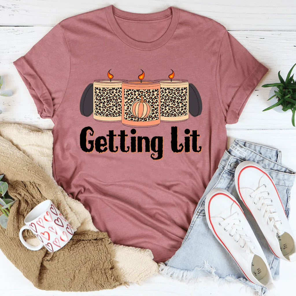 Getting Lit Fall Candles Tee product image 2