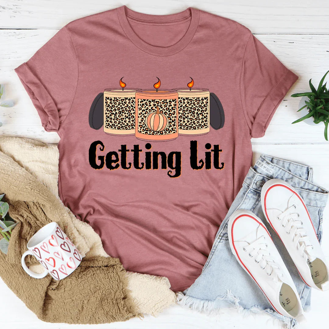Getting Lit Fall Candles Tee product image 2