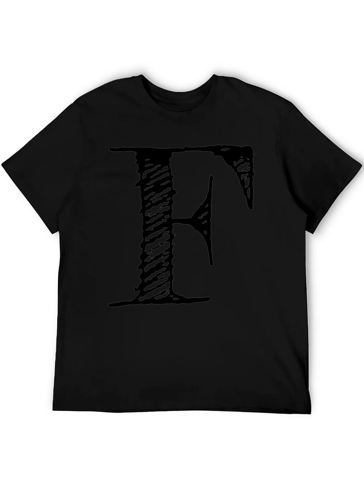 Letter F Black T-Shirt product image 4