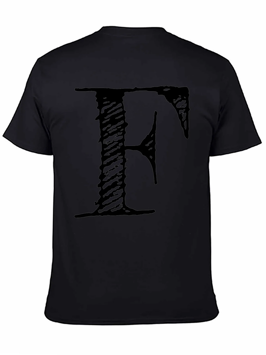 Letter F Black T-Shirt product image 3