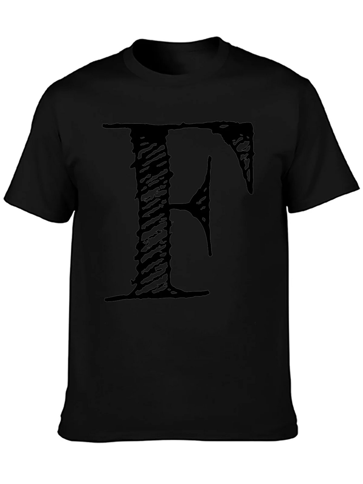 Letter F Black T-Shirt product image 2