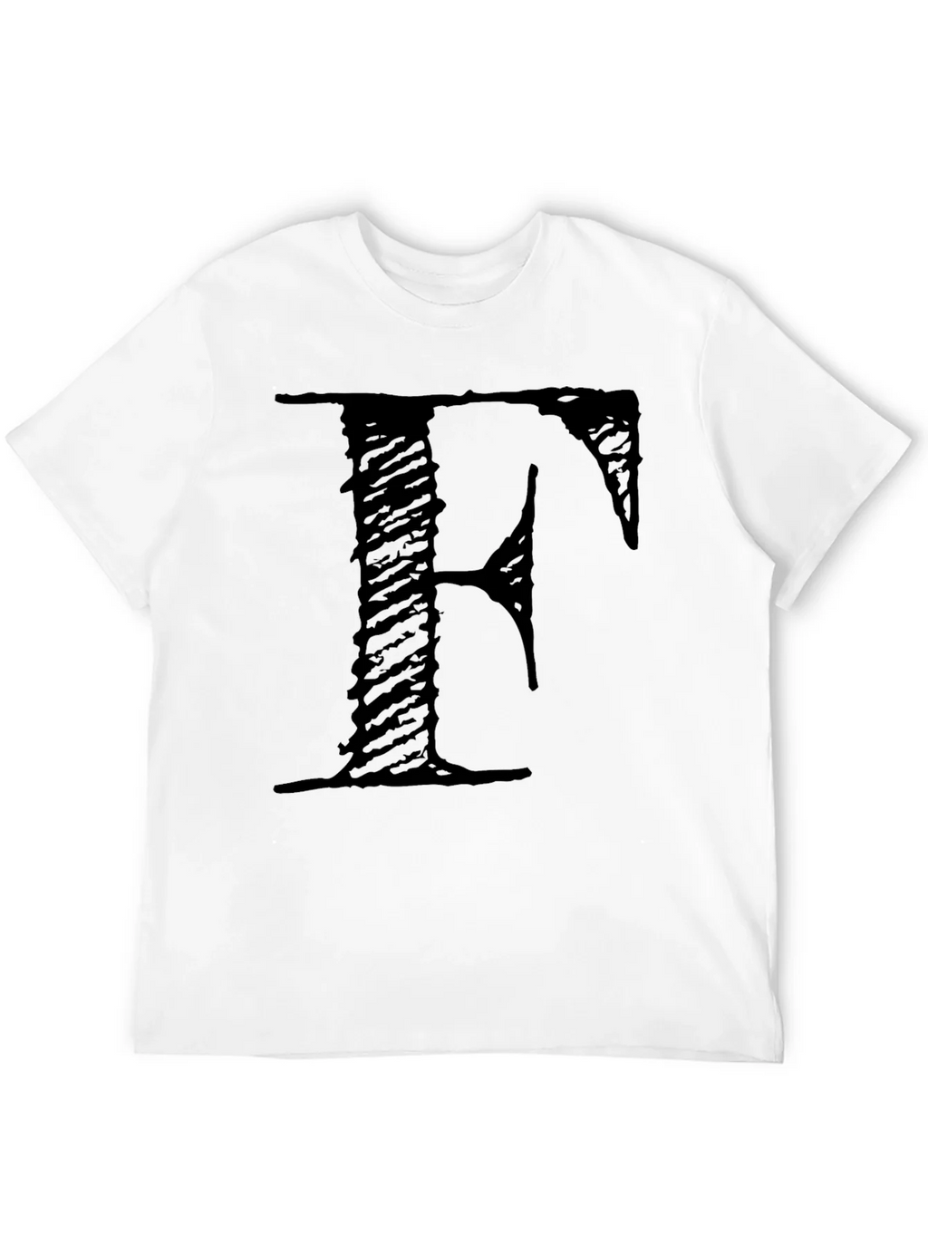Letter F Black T-Shirt product image 10