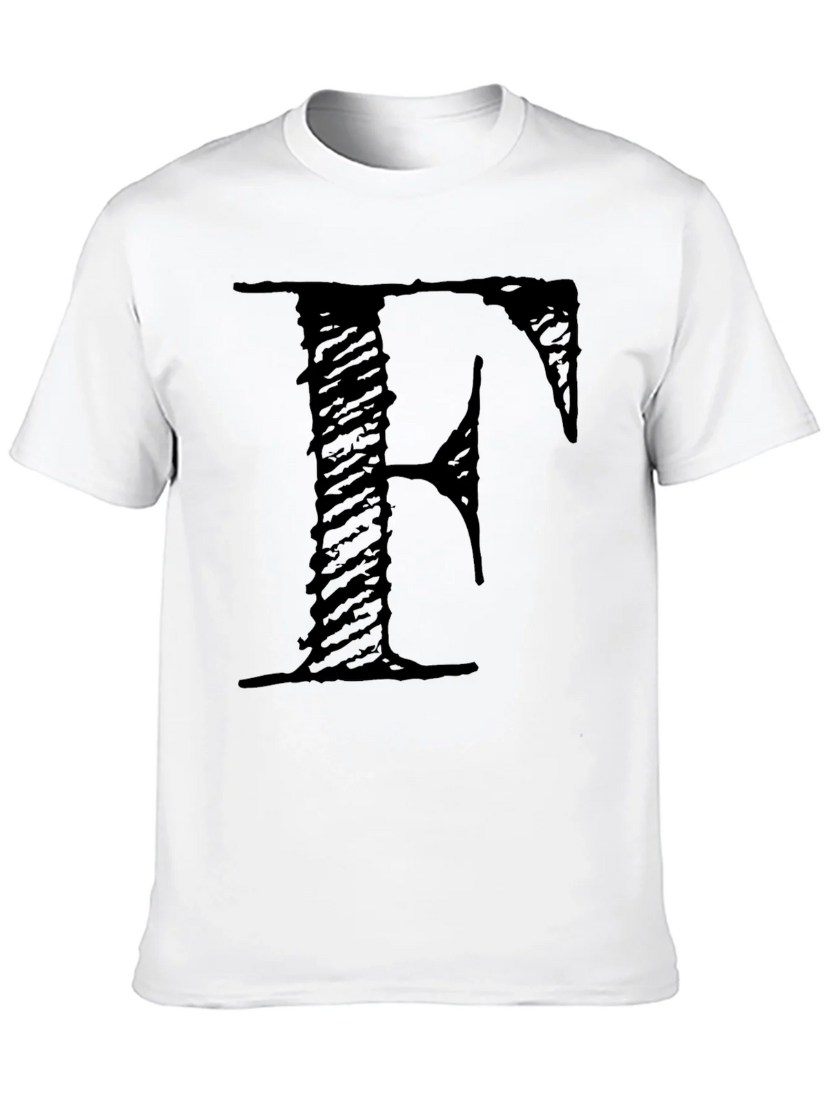 Letter F Black T-Shirt product image 8