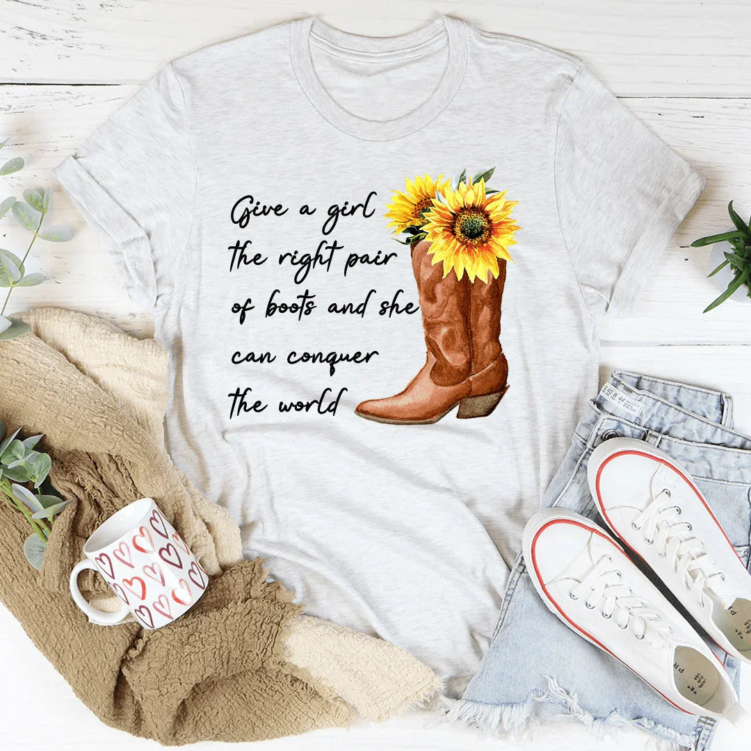 Give A Girl The Right Pair Of Boots Tee product image 3