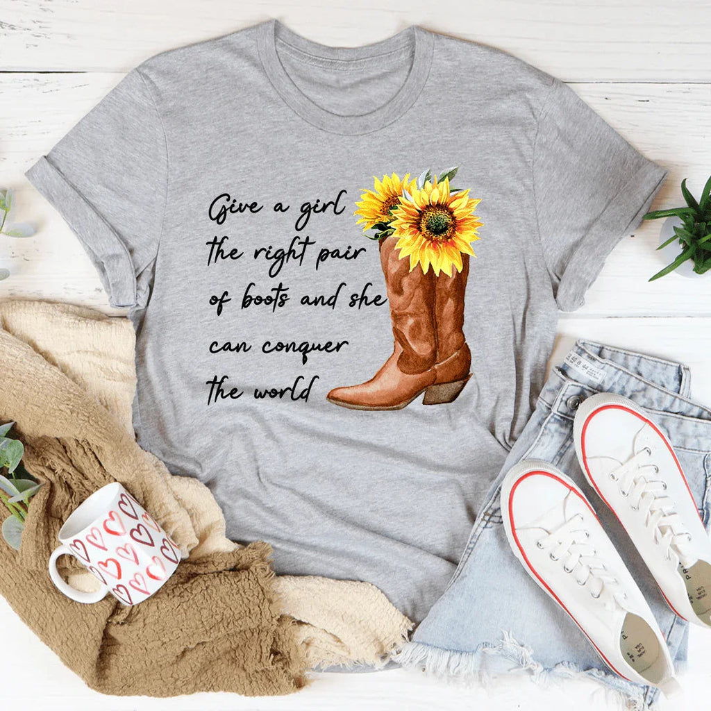 Give A Girl The Right Pair Of Boots Tee product image 1