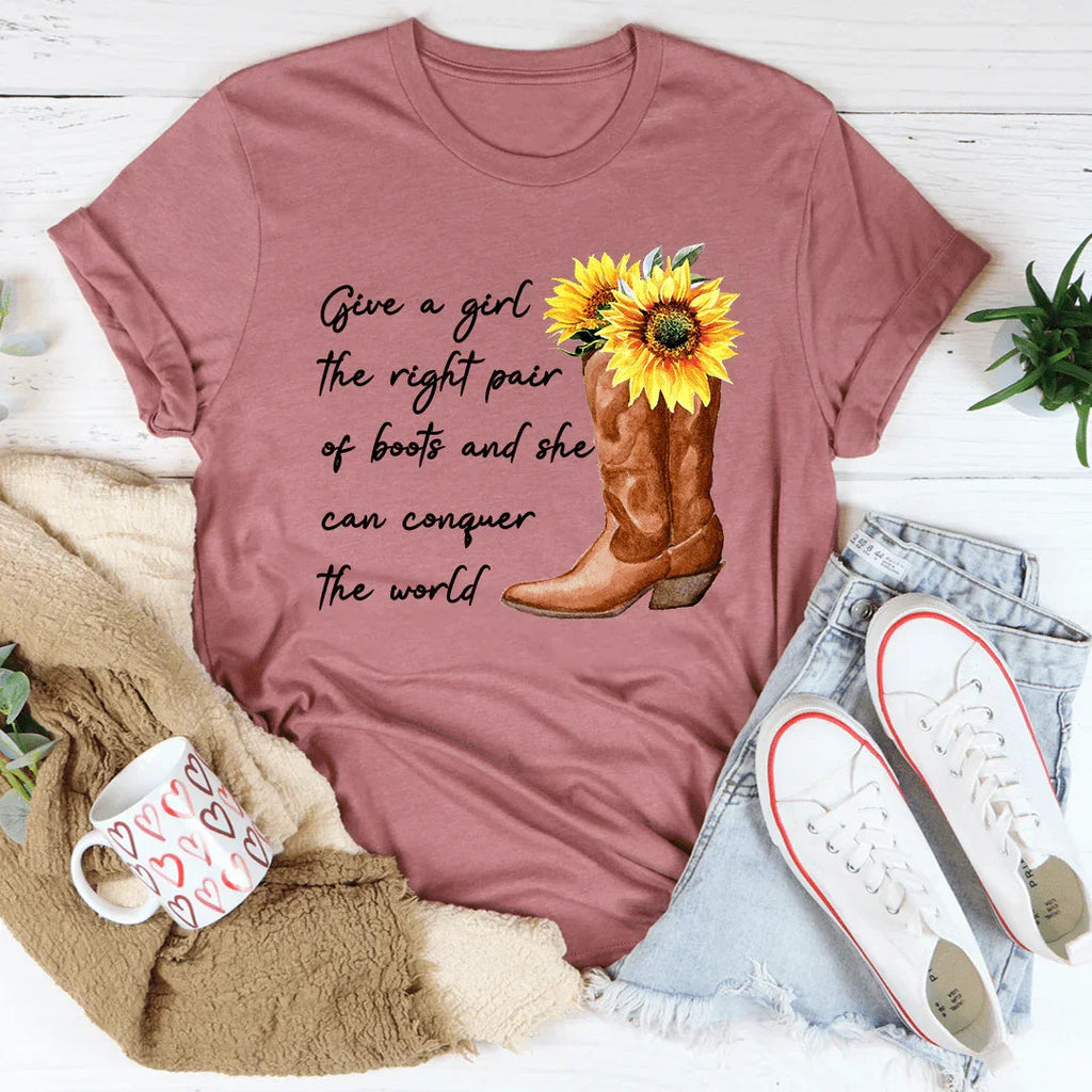 Give A Girl The Right Pair Of Boots Tee product image 2
