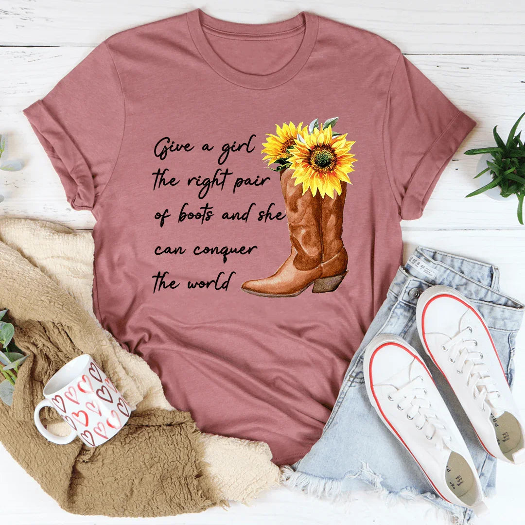 Give A Girl The Right Pair Of Boots Tee product image 2
