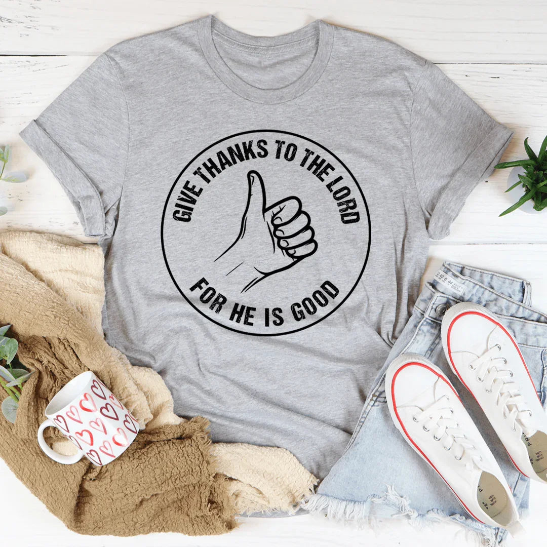 Christian Scripture Casual Shirt – "Give Thanks To The Lord" product image 2