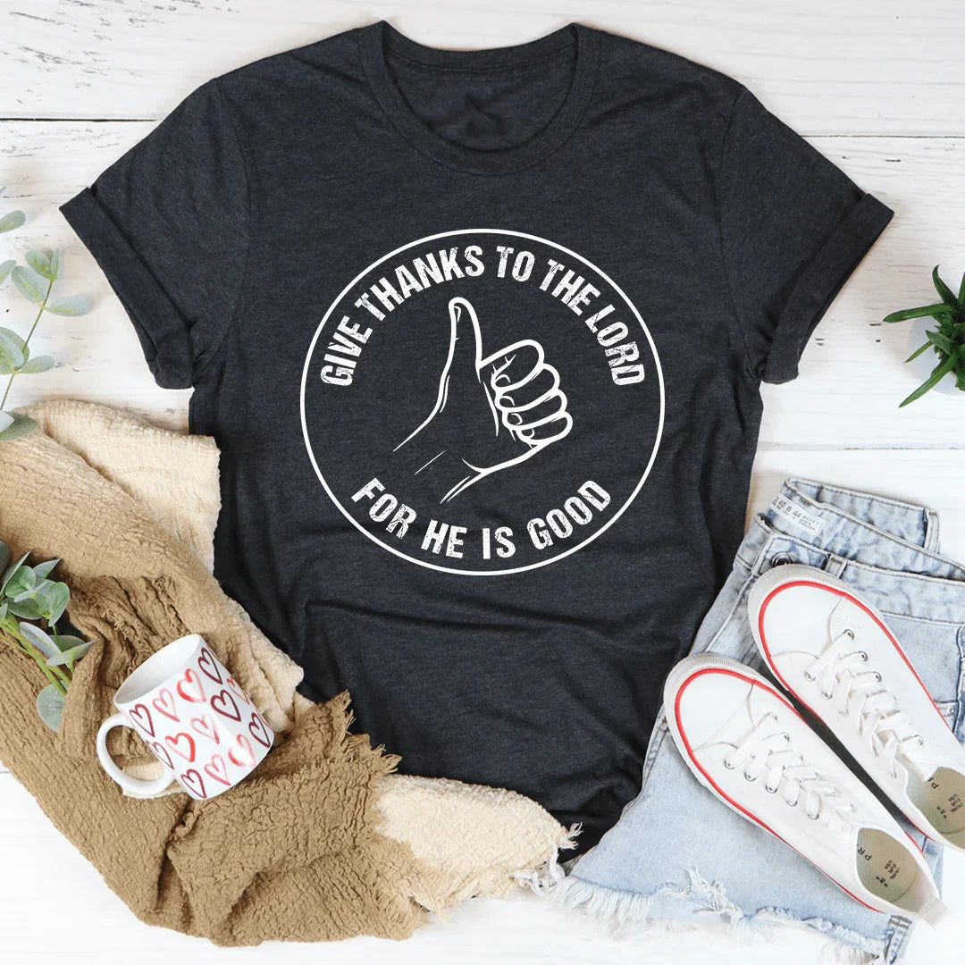 Christian Scripture Casual Shirt – "Give Thanks To The Lord" product image 4