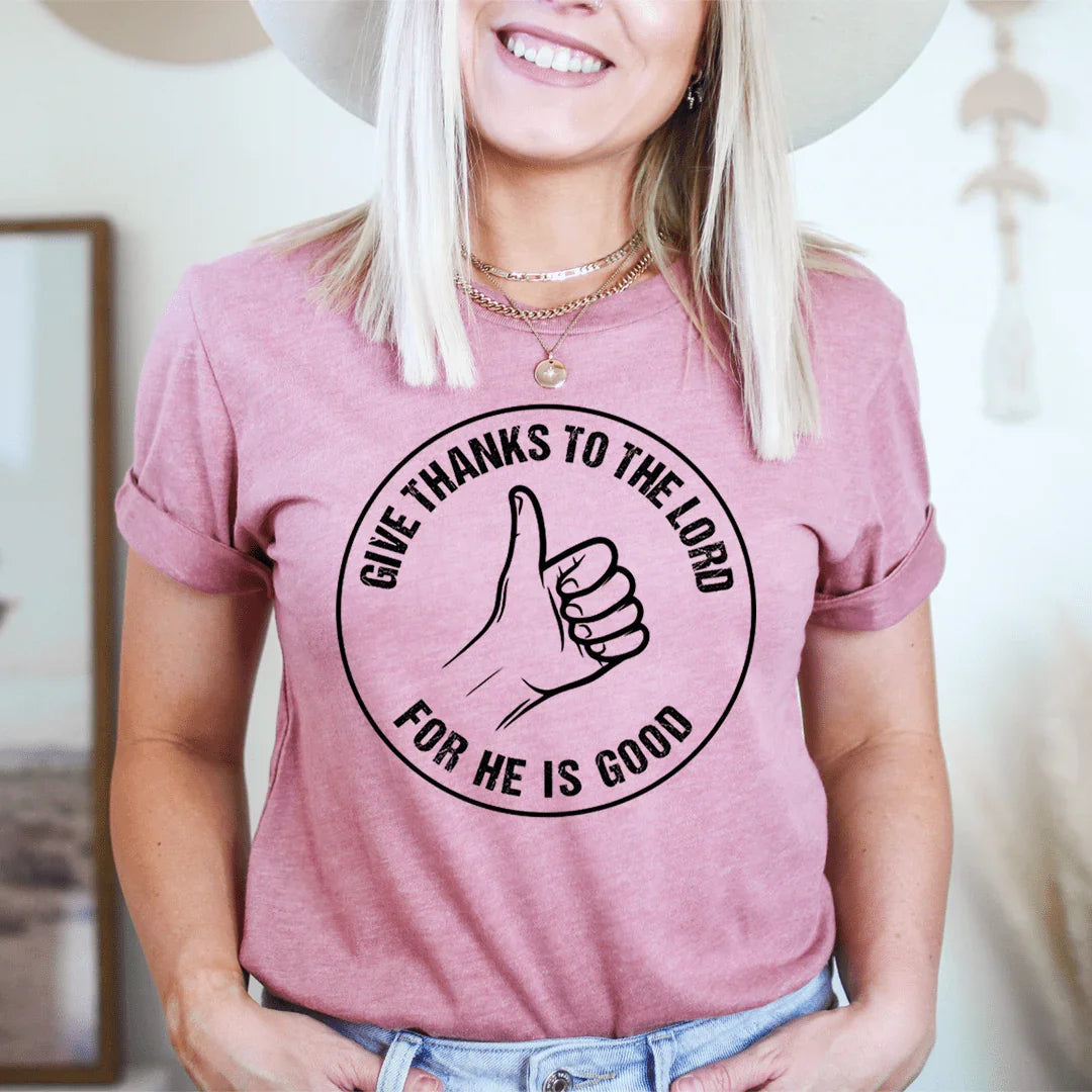 Christian Scripture Casual Shirt – "Give Thanks To The Lord" product image 1