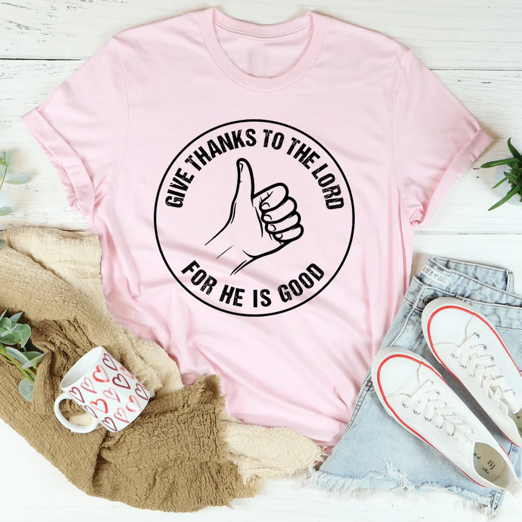Christian Scripture Casual Shirt – "Give Thanks To The Lord" product image 3