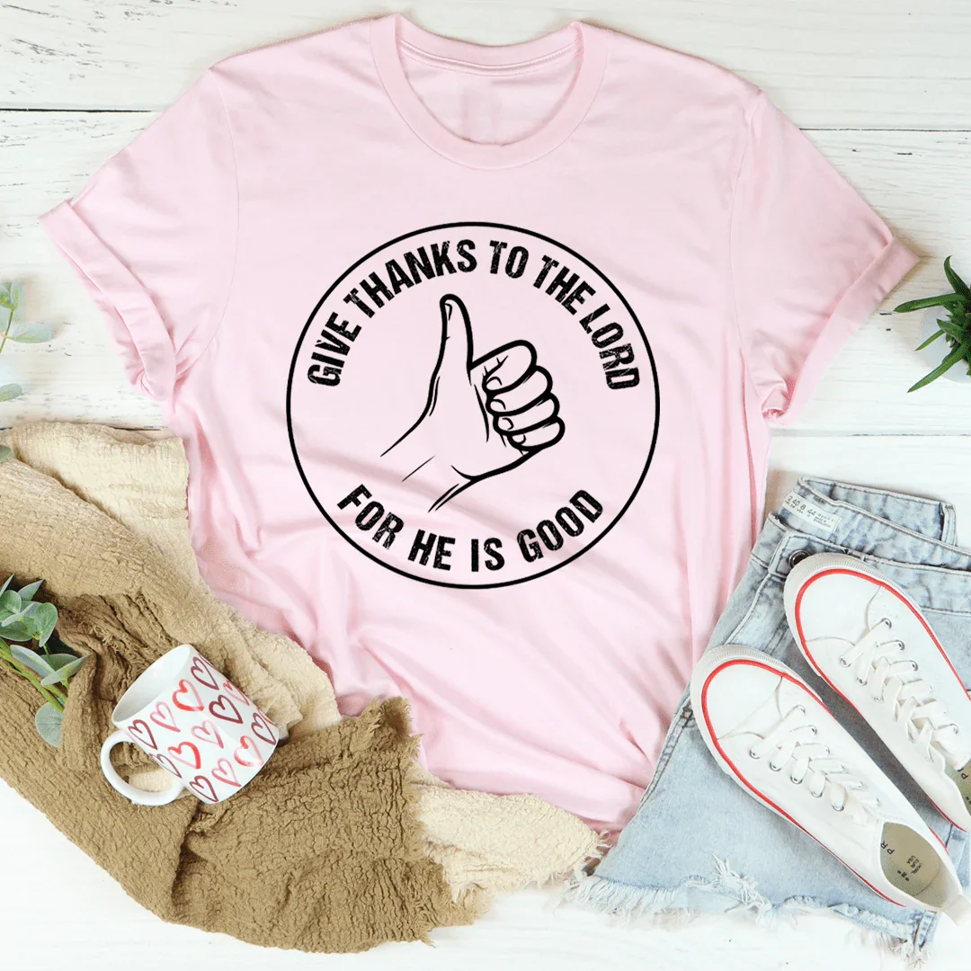 Christian Scripture Casual Shirt – "Give Thanks To The Lord" product image 3