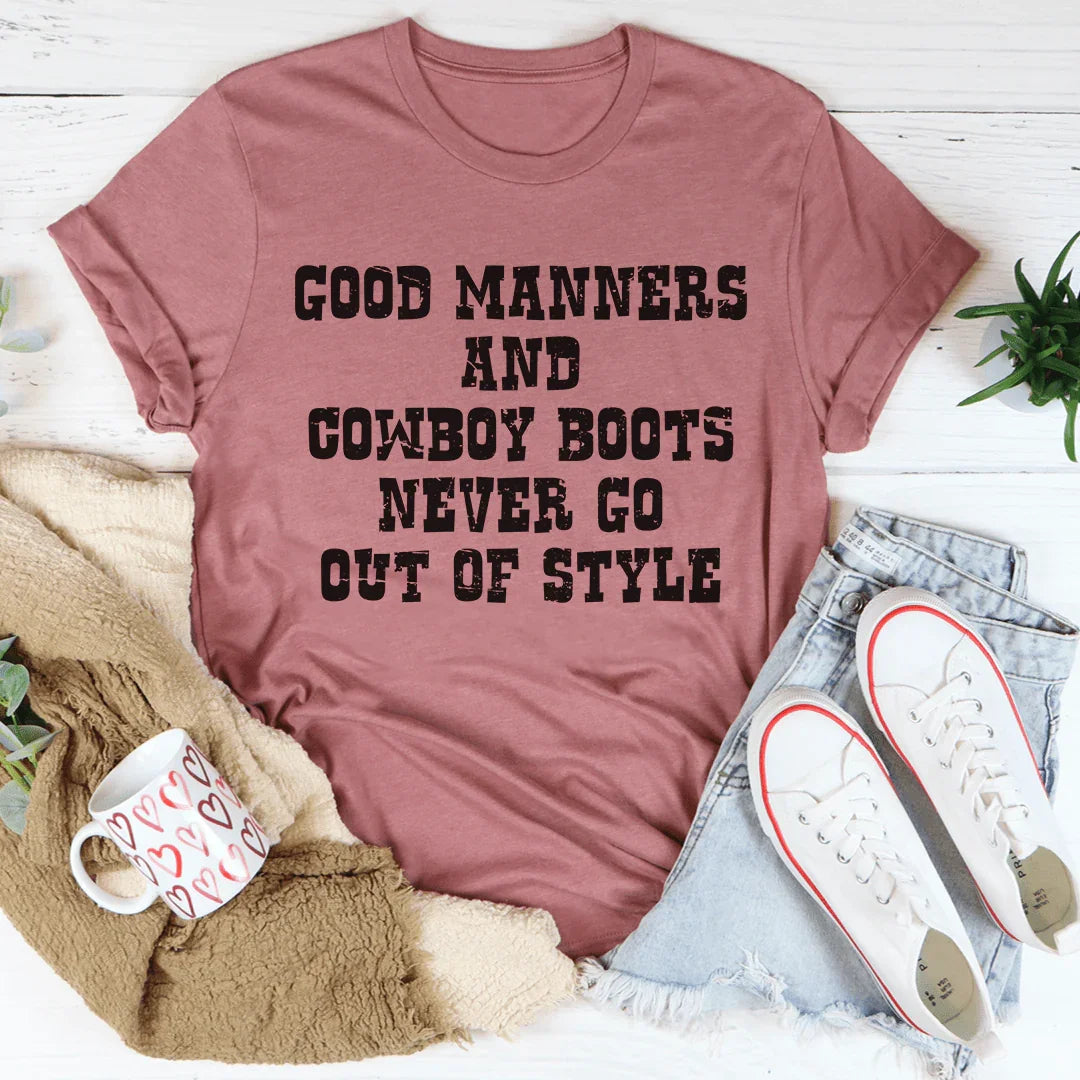 Good Manners And Cowboy Boots Tee product image 1