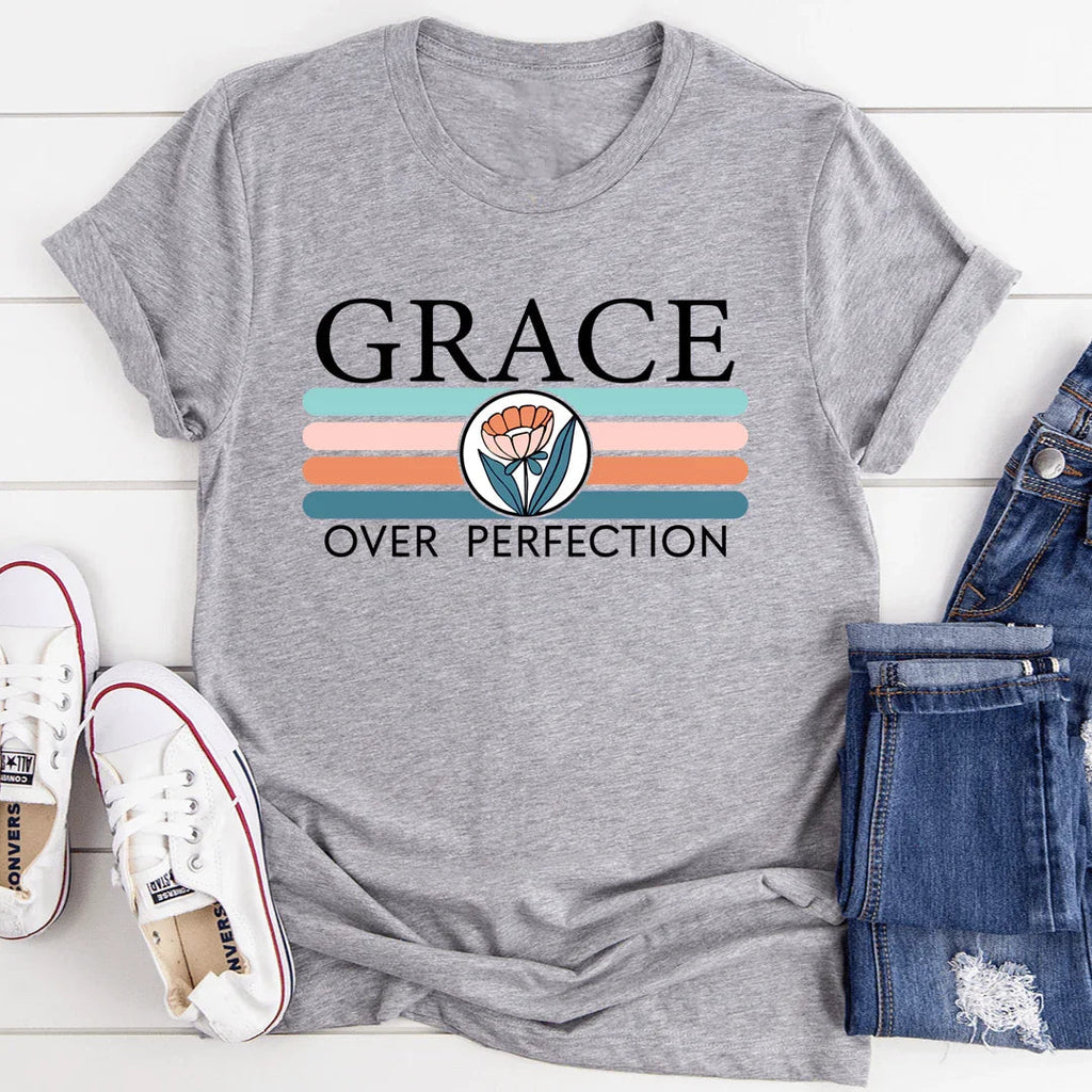 "Grace Over Perfection" – Uplifting Mindset Graphic Casual product image 1