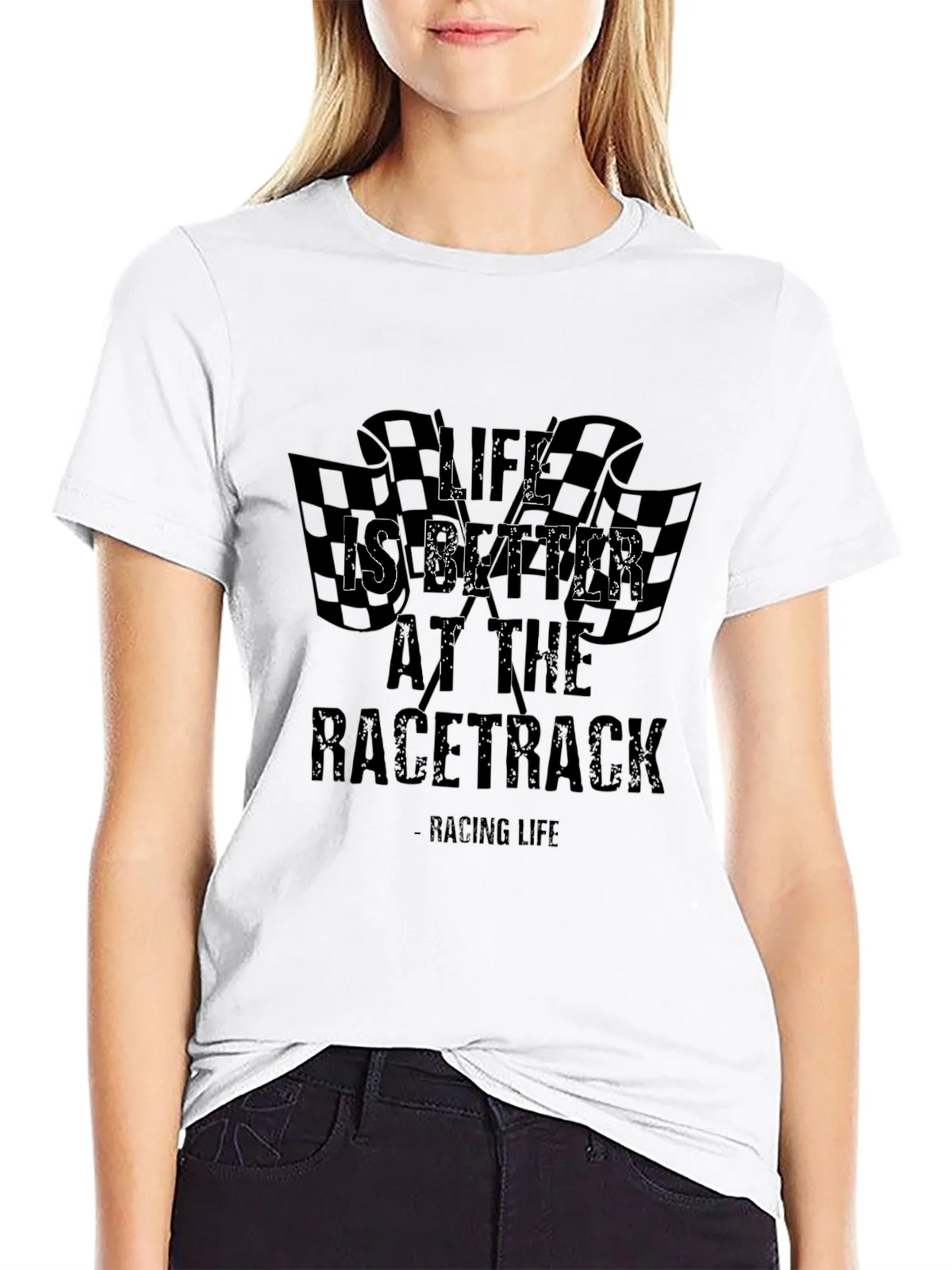 Life is Better at the Racetrack Black T-Shirt product image 2
