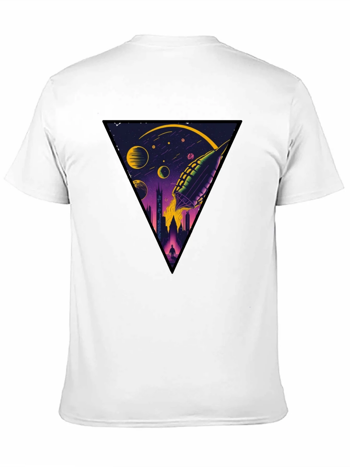 Sci-Fi Rocket Launch Graphic T-Shirt product image 6