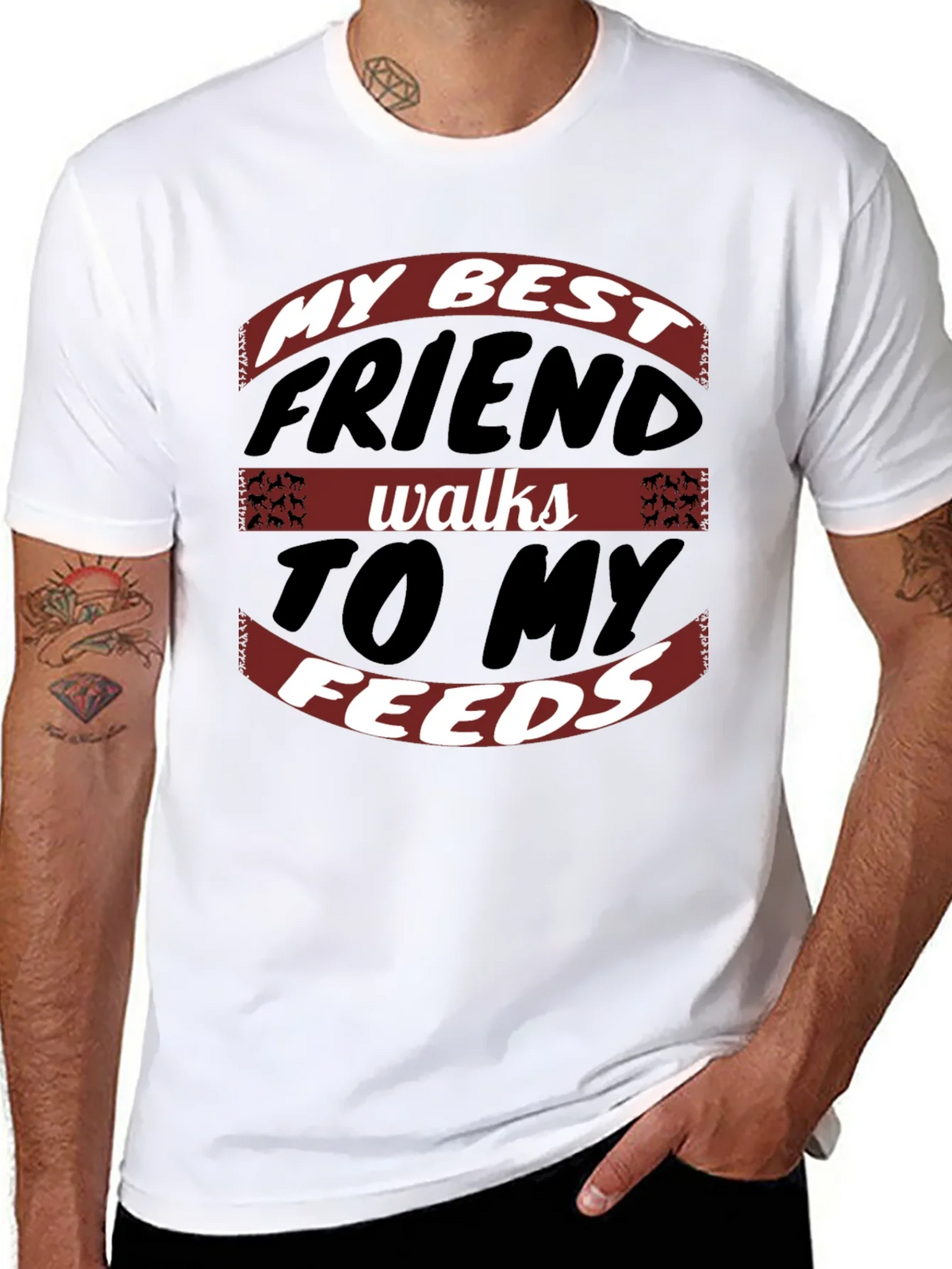 My Best Friend Walks to My Feeds Graphic Tee product image 1
