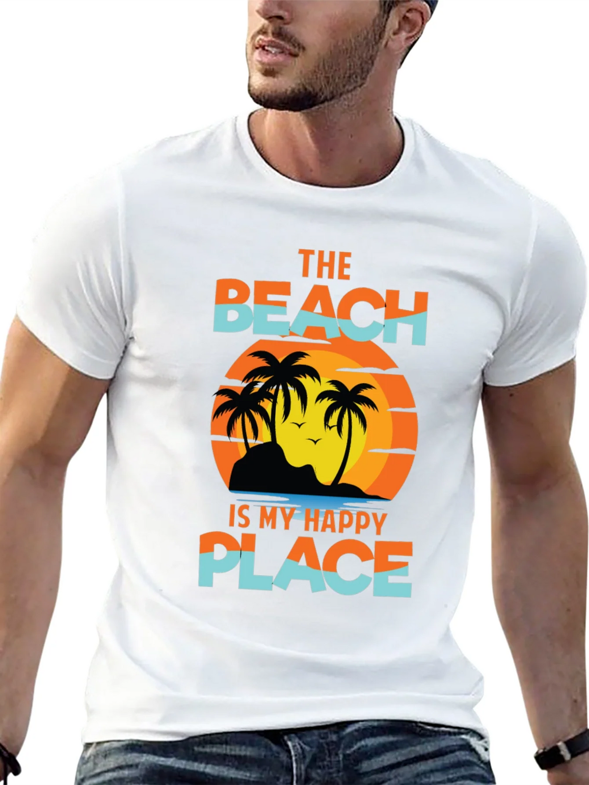 Beach is My Happy Place Graphic T-Shirt product image 4