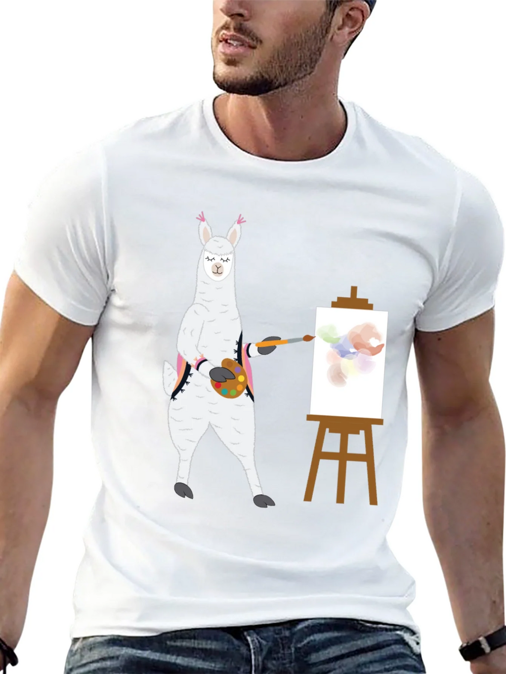 Llama Artist T-Shirt - Painter Alpaca Tee product image 7