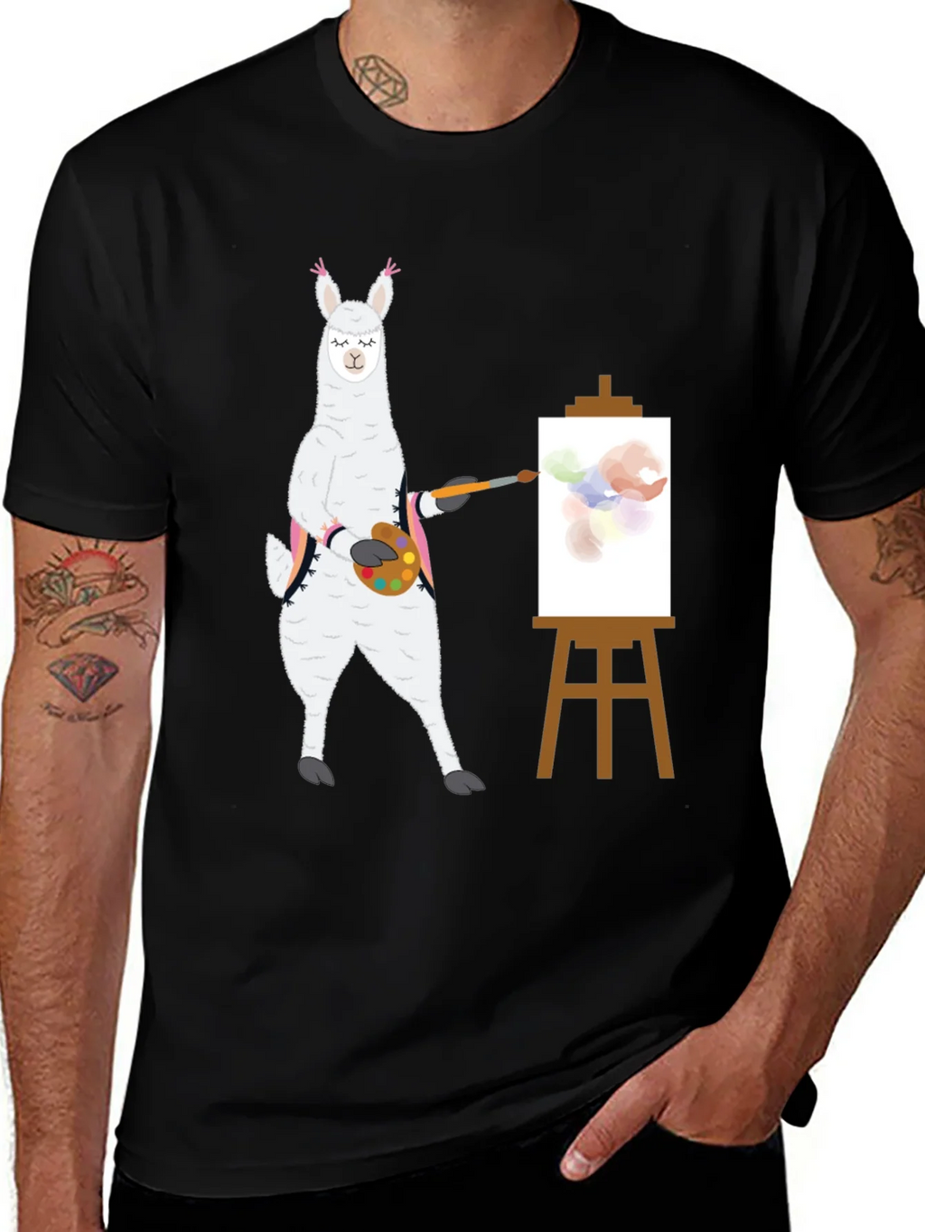 Llama Artist T-Shirt - Painter Alpaca Tee product image 1