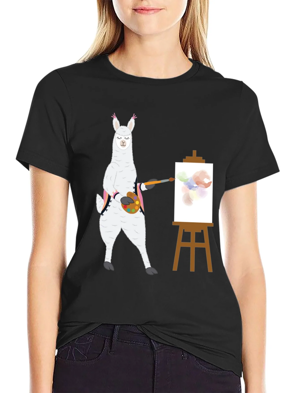 Llama Artist T-Shirt - Painter Alpaca Tee product image 2