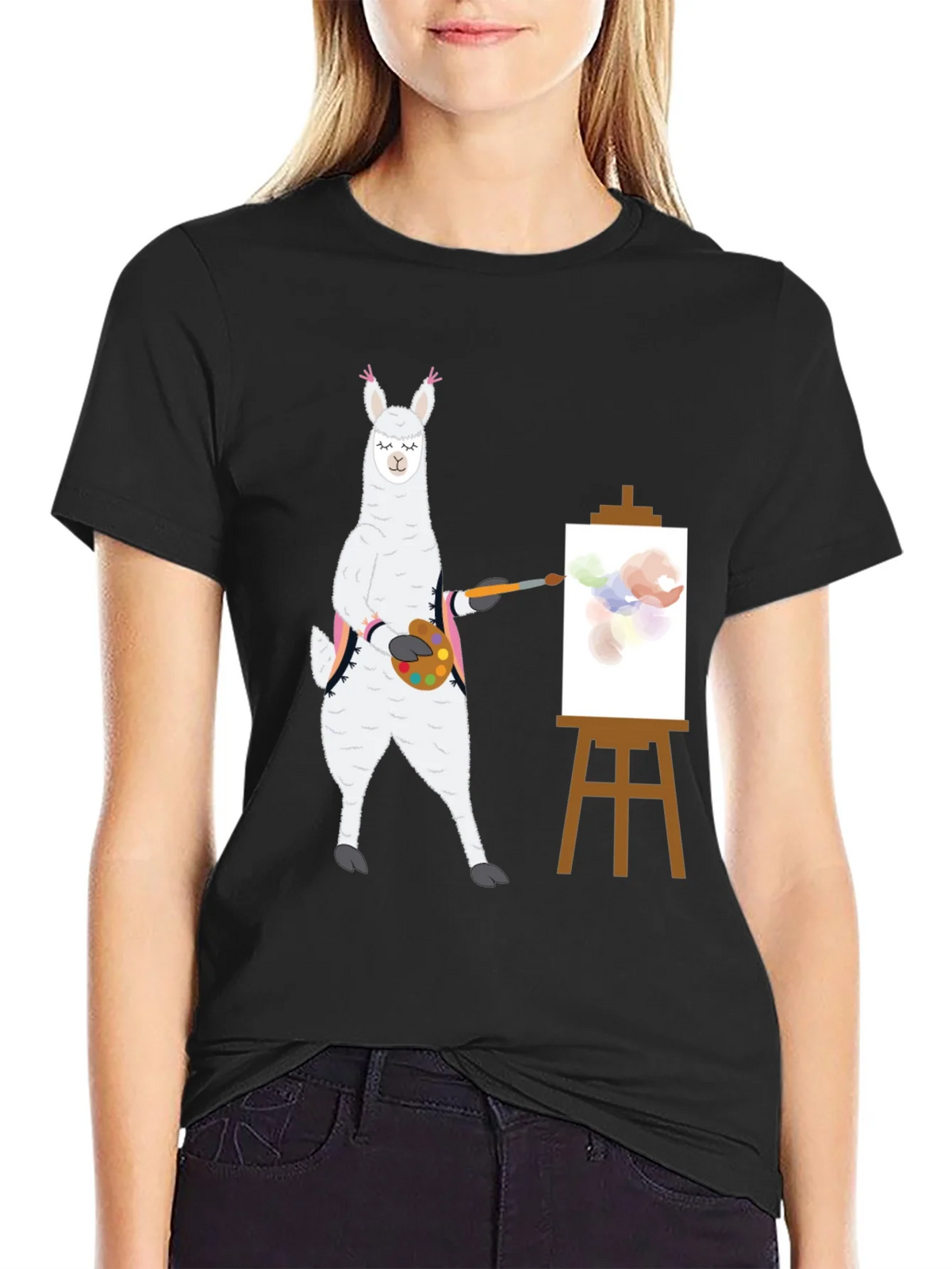 Llama Artist T-Shirt - Painter Alpaca Tee product image 2