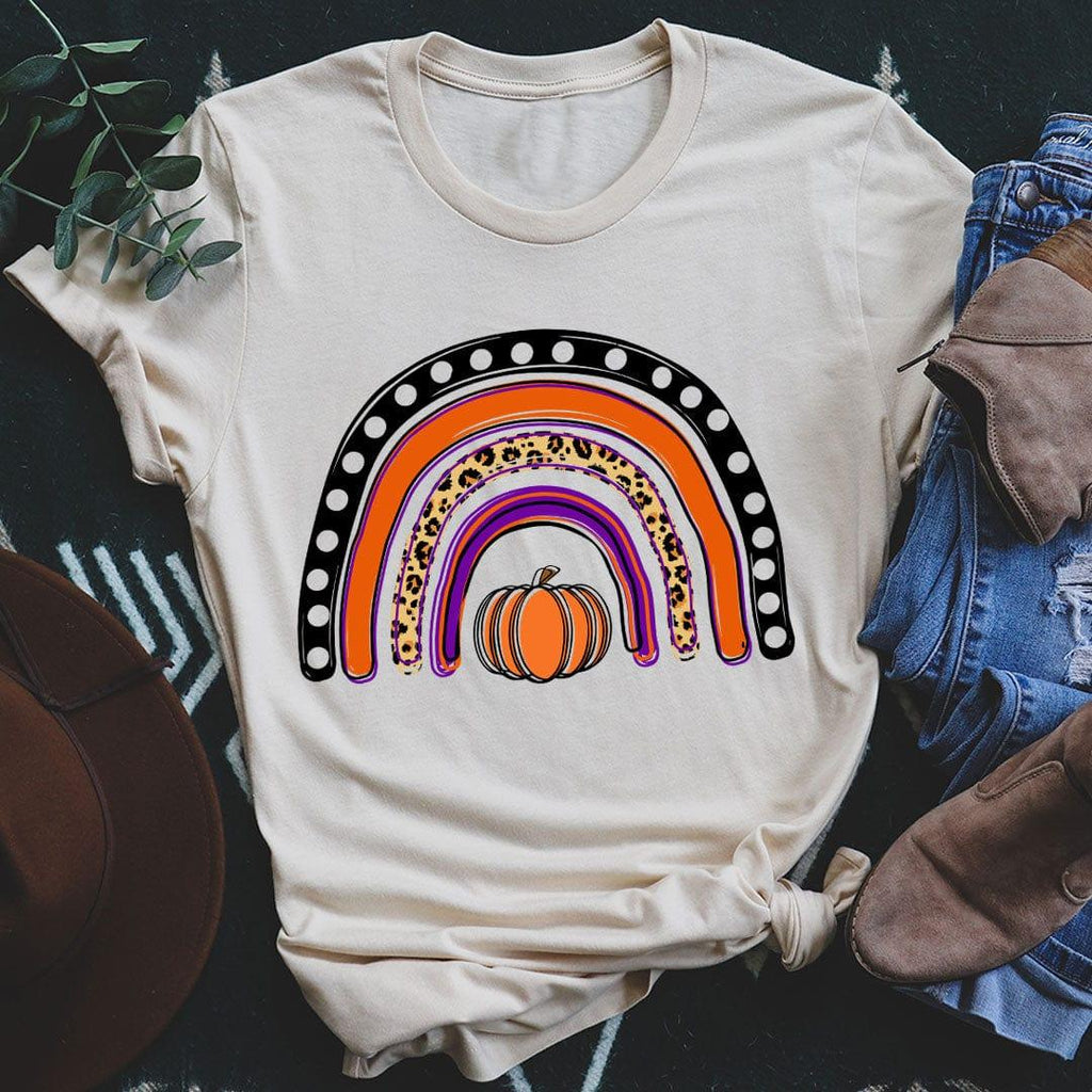 Halloween Rainbow – Boho Autumn Graphic Shirt product image 1