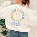Inspiring Mental Wellness Crewneck Sweatshirt – \"Happy product image 1