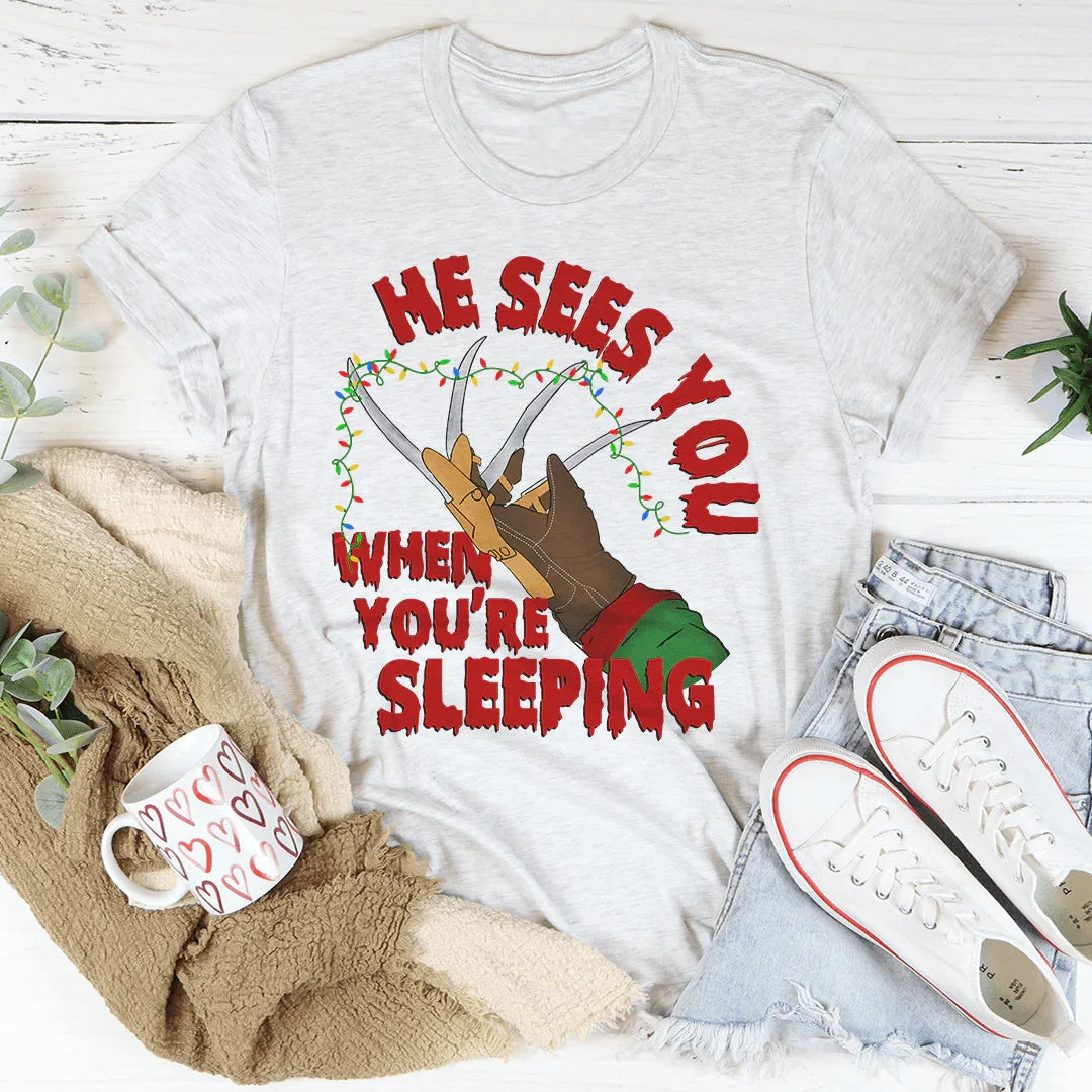 He Sees You When You're Sleeping Tee product image 1