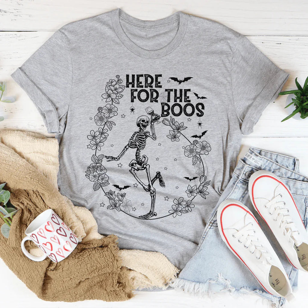 Here For The Boos Wine Tee product image 2