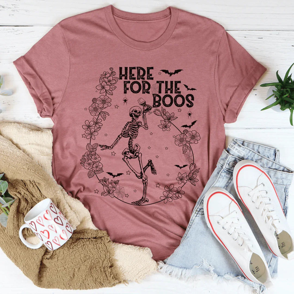 Here For The Boos Wine Tee product image 1