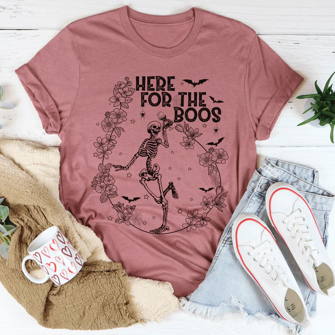 Here For The Boos Wine Tee product image 1