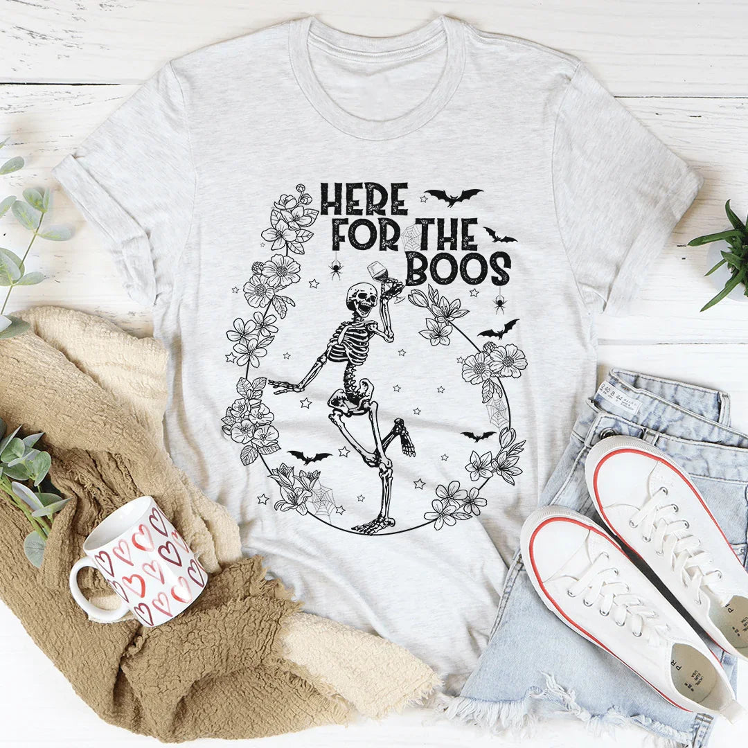 Here For The Boos Wine Tee product image 4