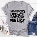 Homeschool Mom Chaos Humor Graphic Top – Life Got Me Like" product image 1