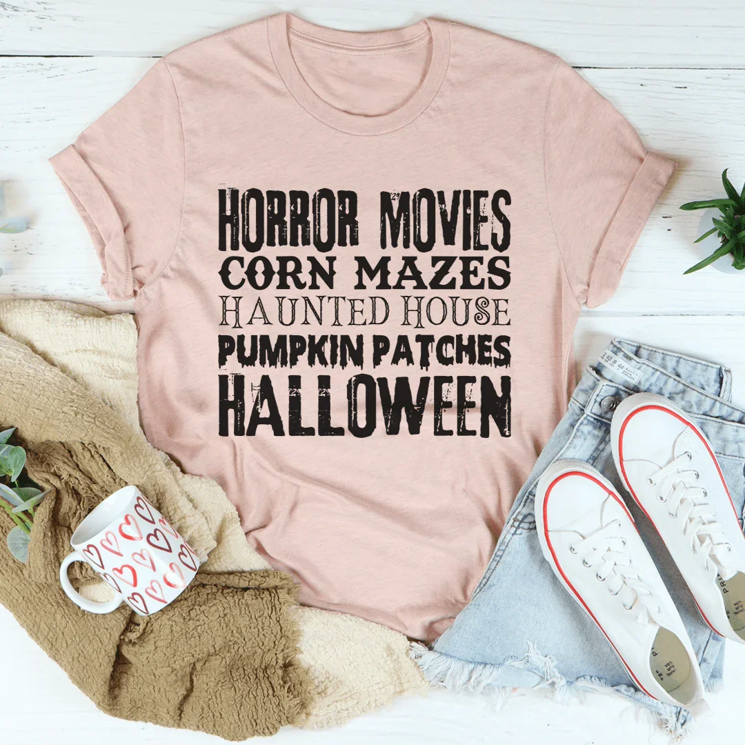 Horror Movies & Pumpkin Patches Graphic T-Shirt – Autumn product image 4