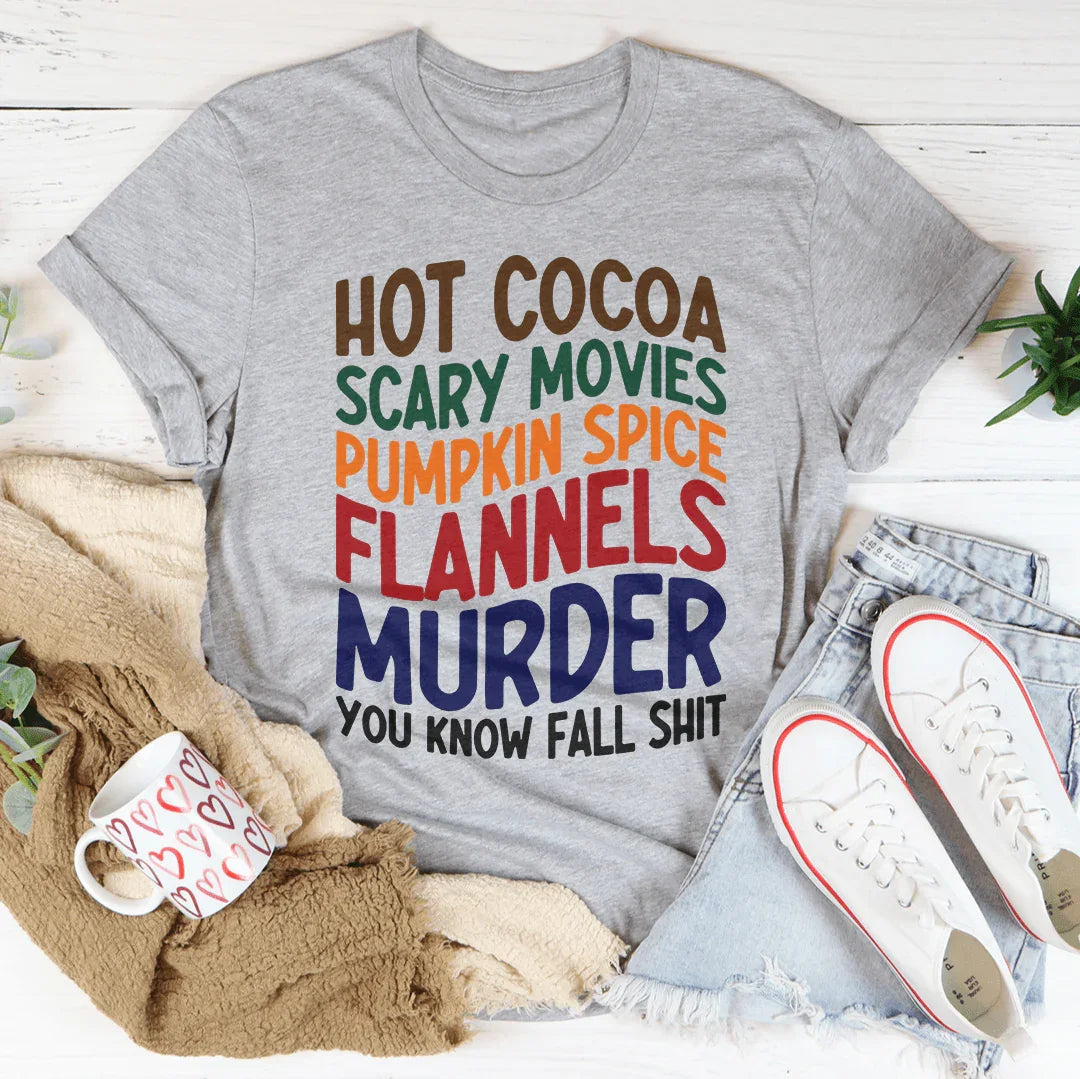 Fall Flannels & True Crime Casual Top – "Hot Cocoa Scary product image 2