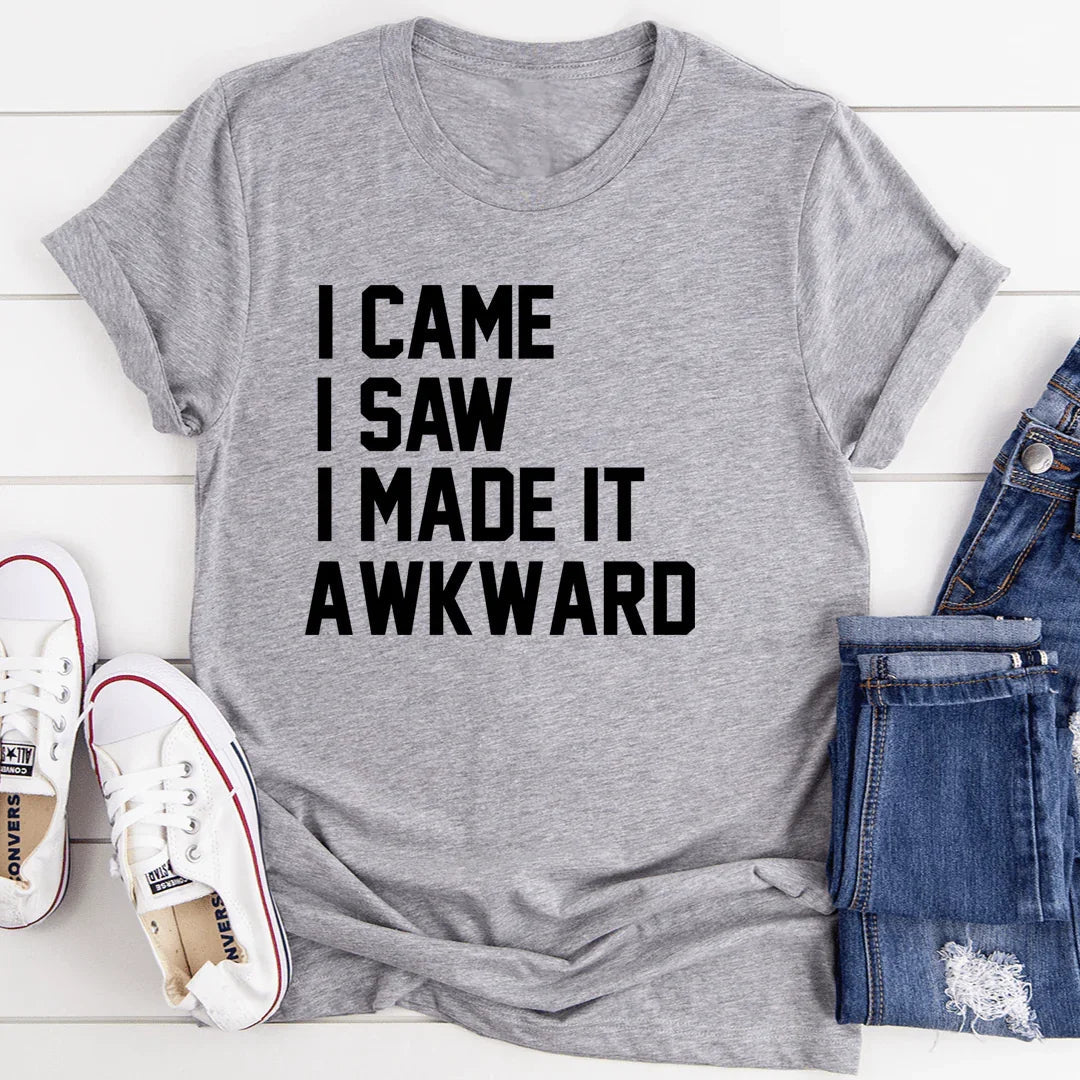 Introvert Social Anxiety Graphic T-Shirt – "I Came, I Saw product image 1
