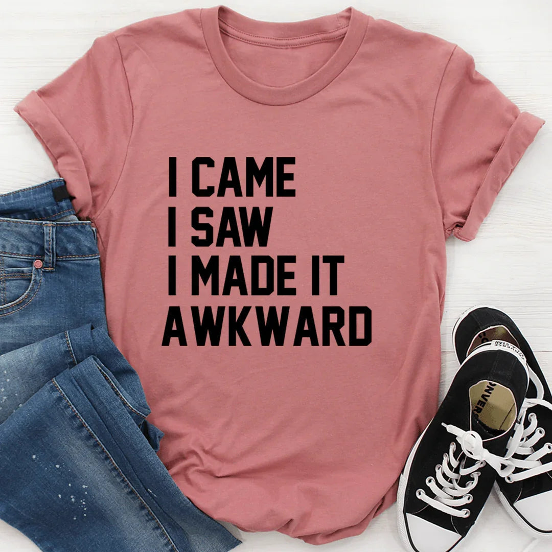 Introvert Social Anxiety Graphic T-Shirt – "I Came, I Saw product image 4