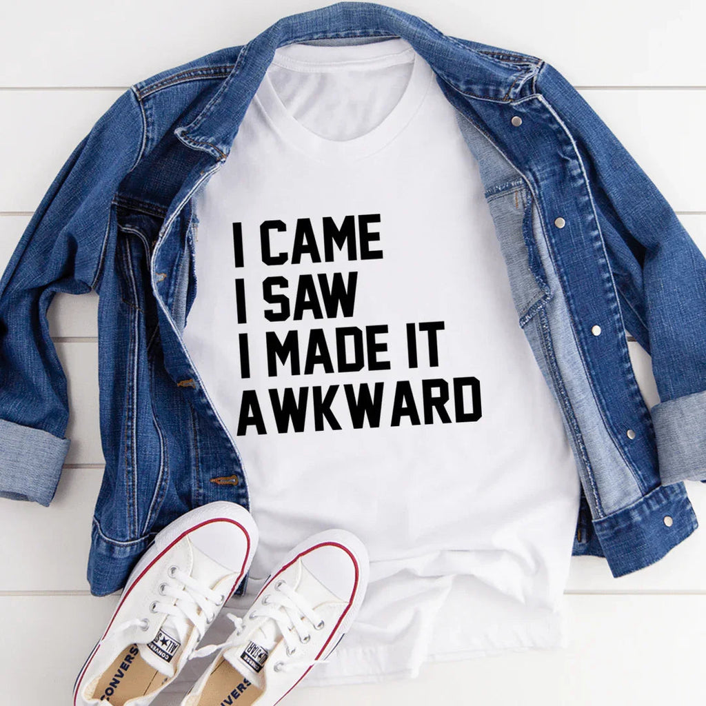 Introvert Social Anxiety Graphic T-Shirt – "I Came, I Saw product image 3