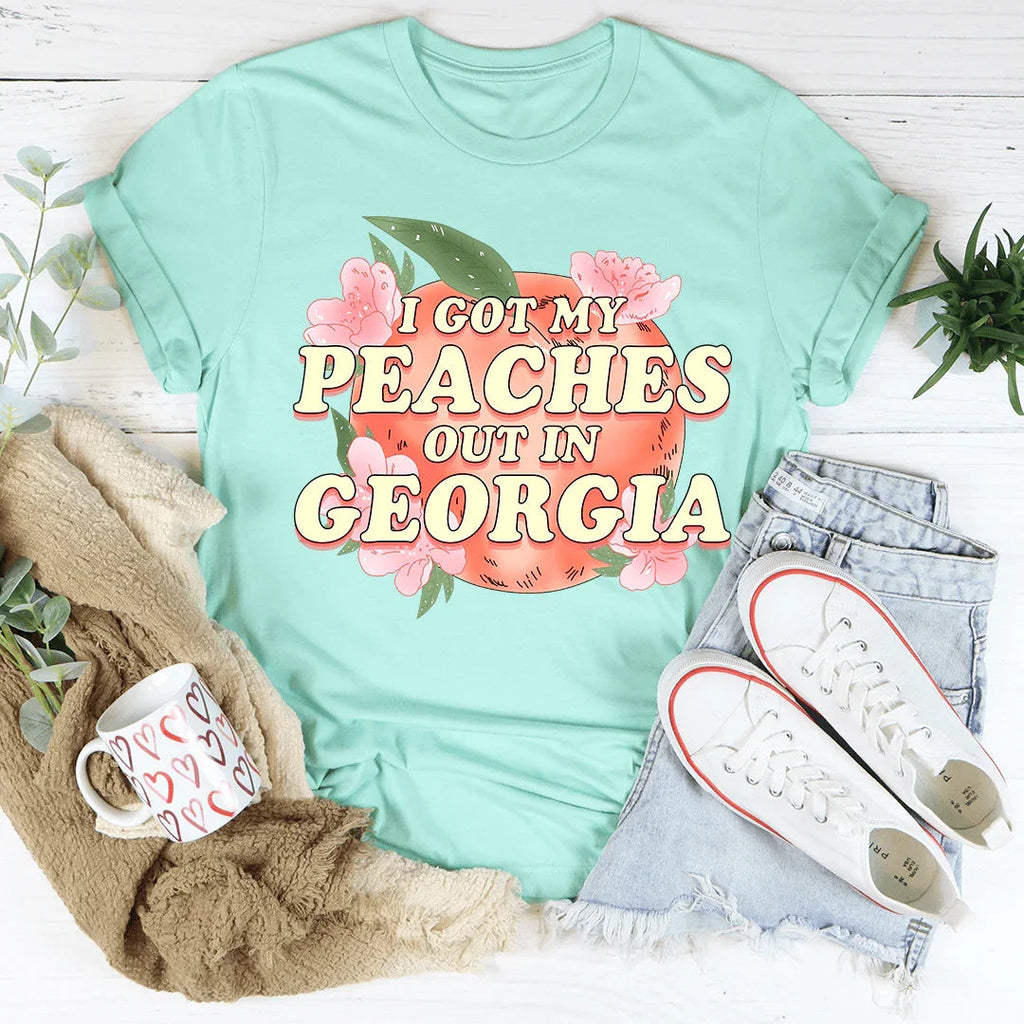 I Got My Peaches Out In Georgia Tee product image 2