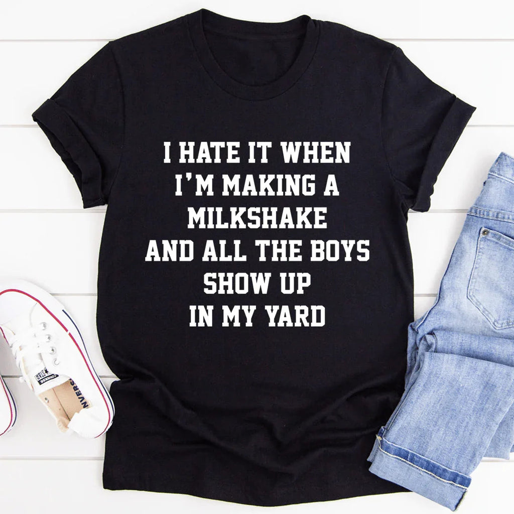 Nostalgic Y2K Song Parody Graphic Casual Shirt – "I Hate It product image 3