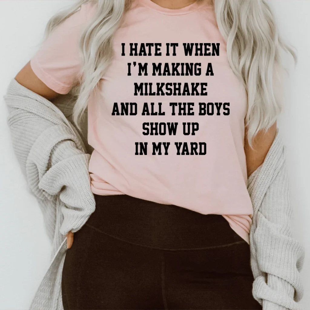 Nostalgic Y2K Song Parody Graphic Casual Shirt – "I Hate It product image 1