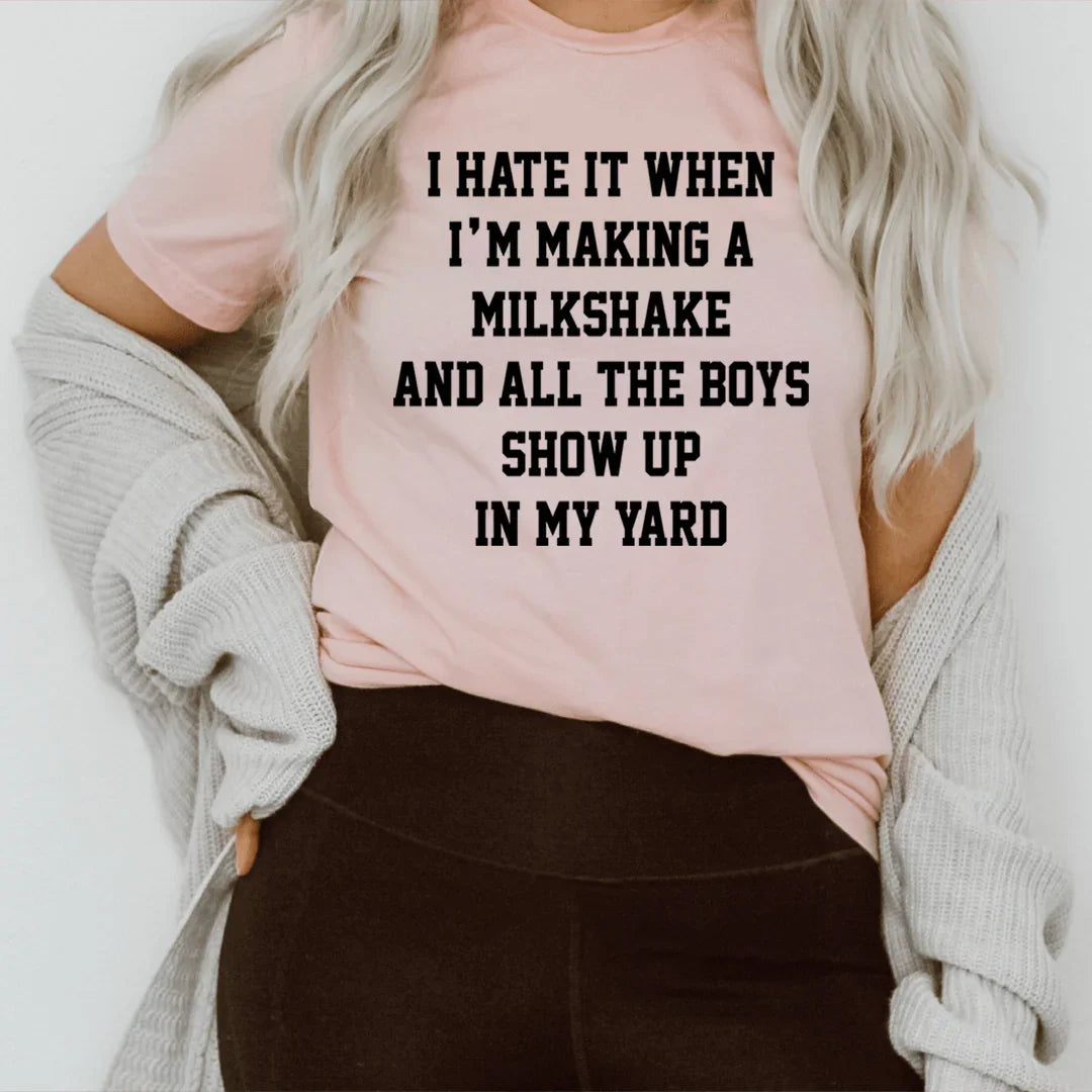 Nostalgic Y2K Song Parody Graphic Casual Shirt – "I Hate It product image 1