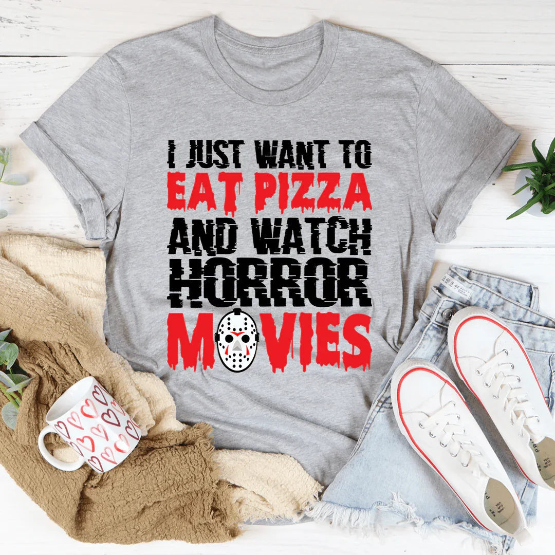 I Just Want To Eat Pizza And Watch Horror Movies Graphic product image 2