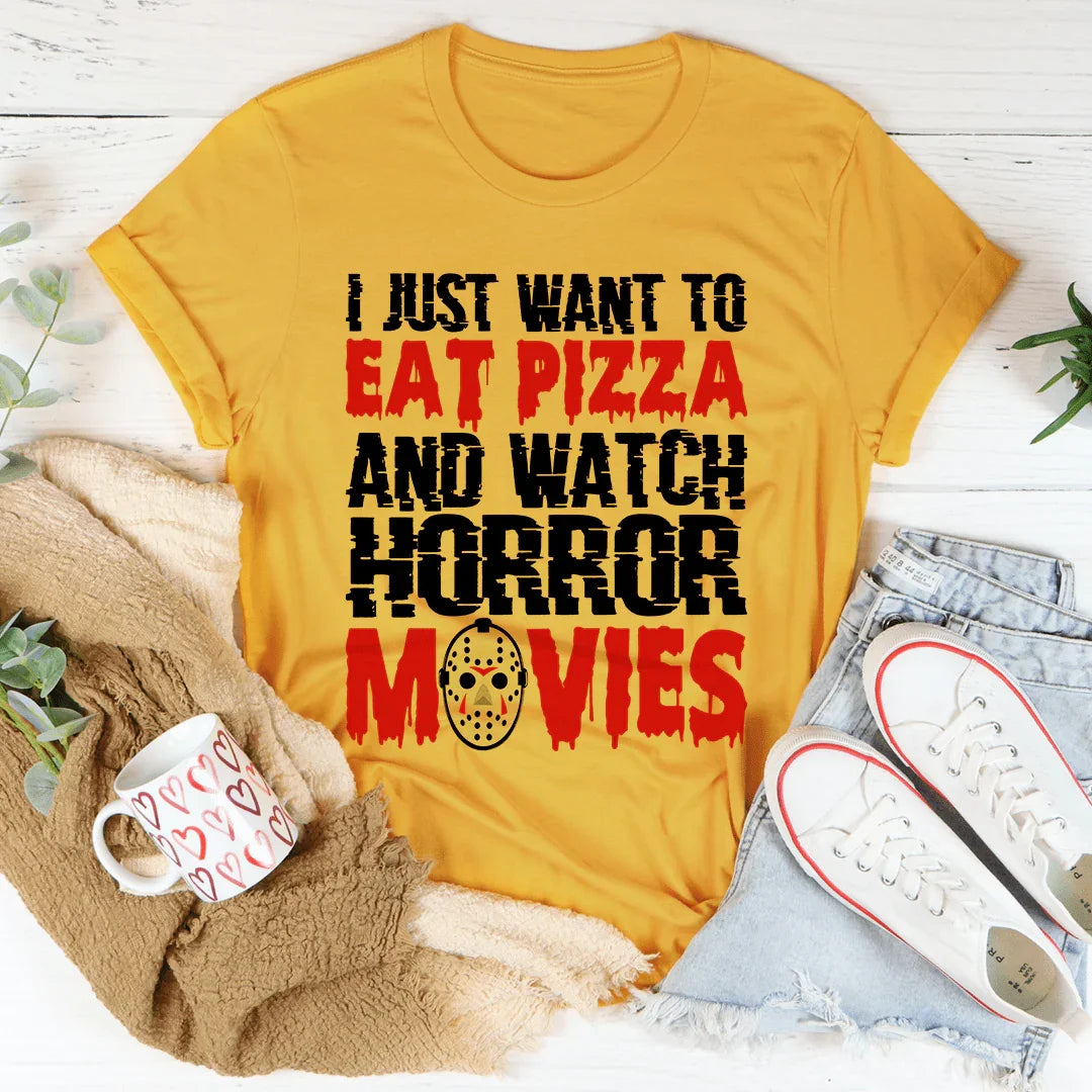 I Just Want To Eat Pizza And Watch Horror Movies Graphic product image 3