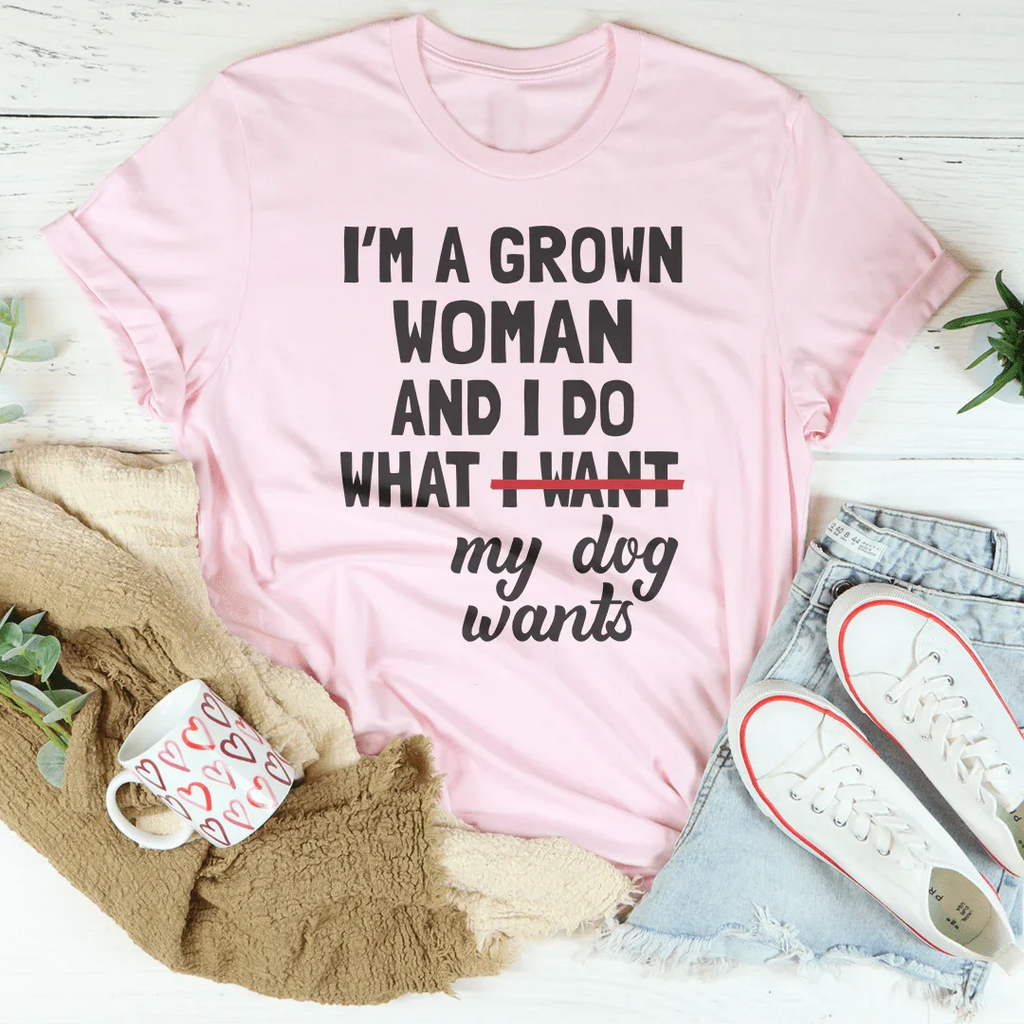 Dog Mom Humor Graphic Top – \"I'm A Grown Woman And I Do product image 4