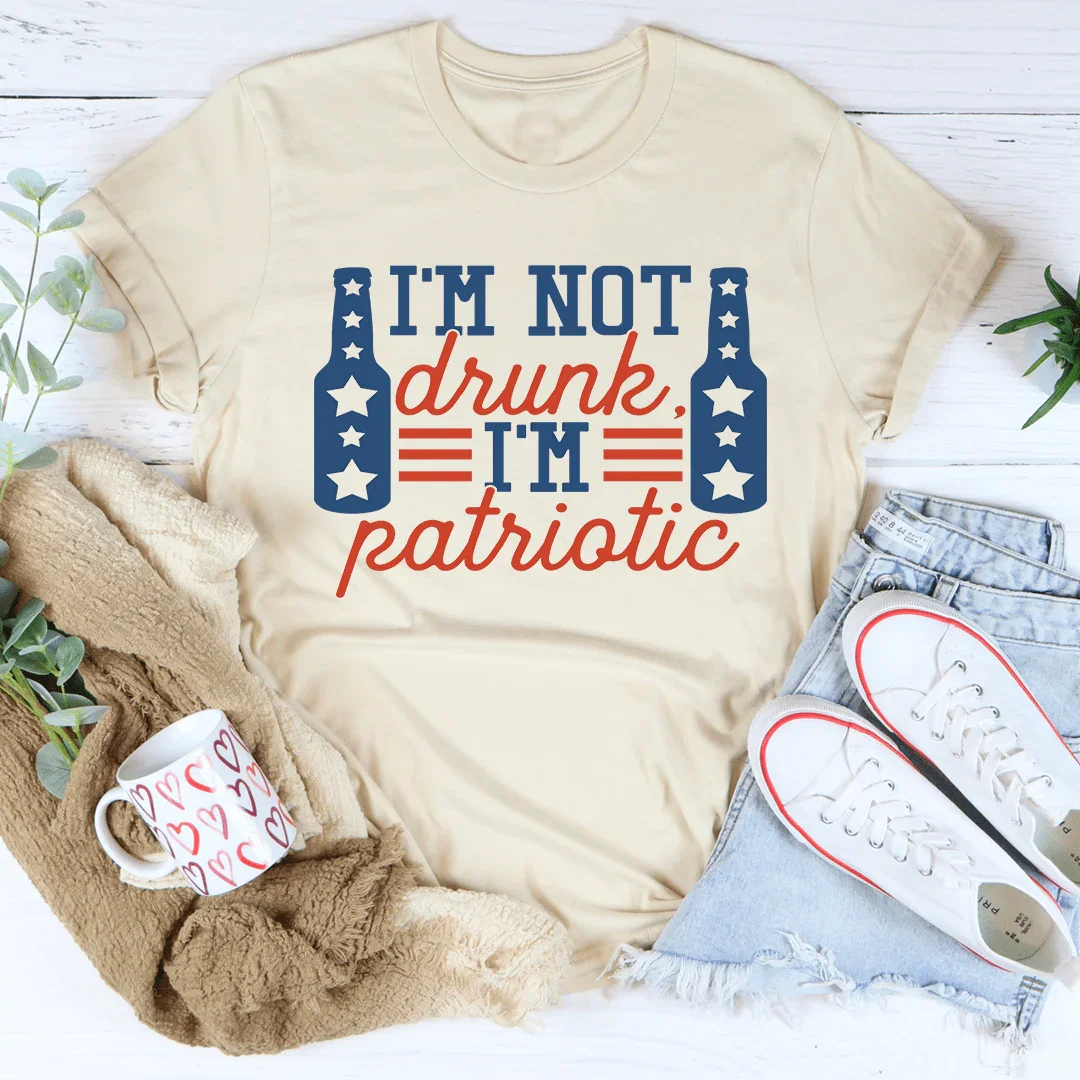 I'm Not Drunk I'm Patriotic Tee product image 4