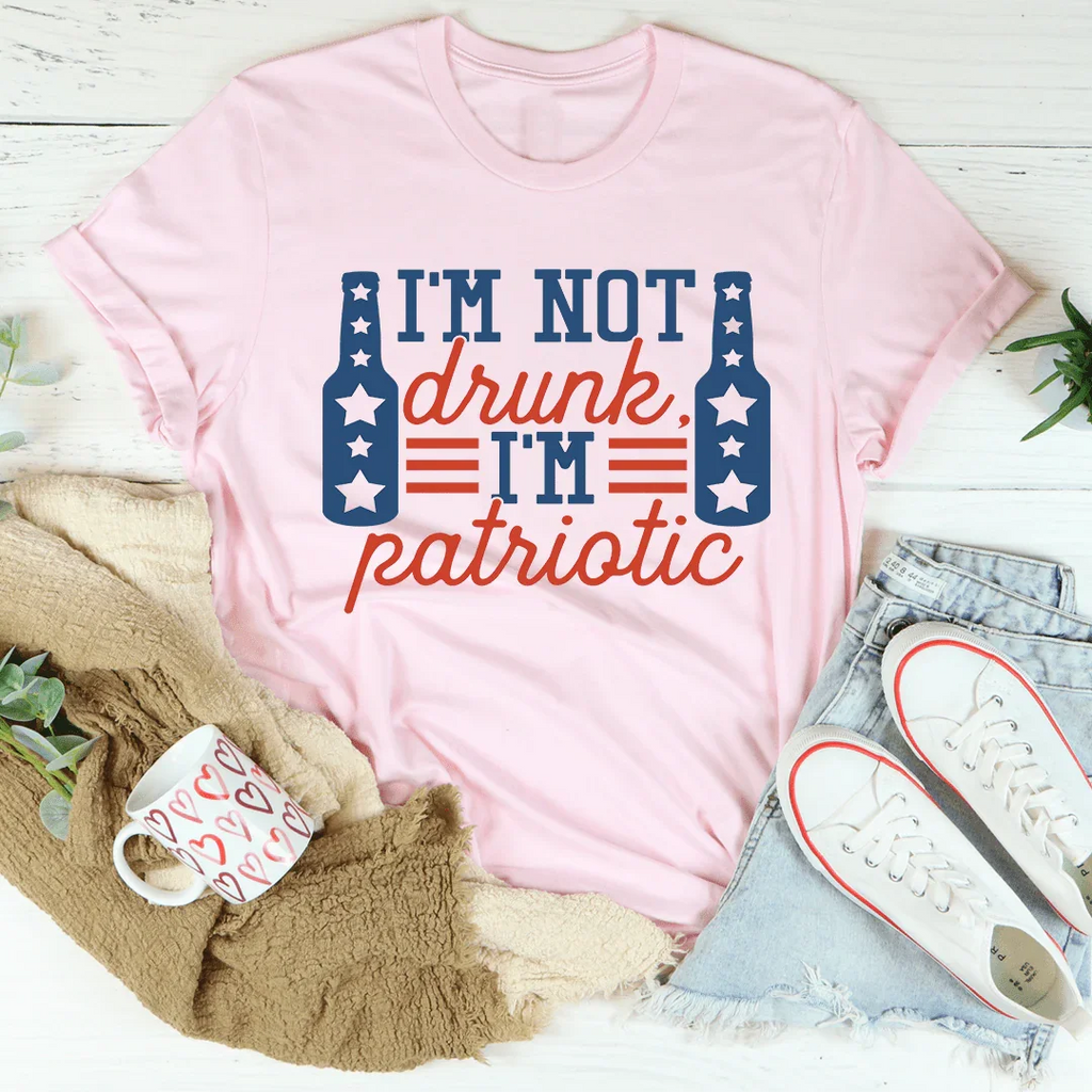 I'm Not Drunk I'm Patriotic Tee product image 2