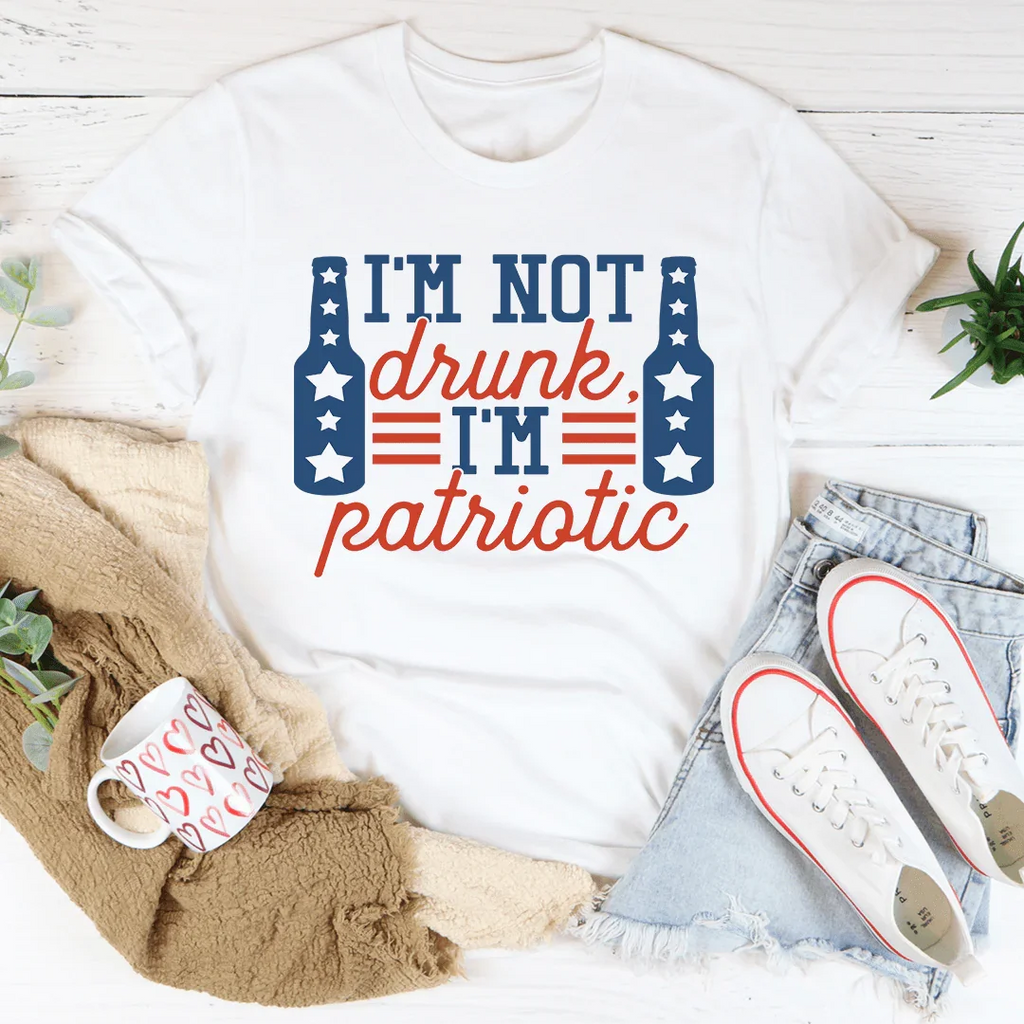 I'm Not Drunk I'm Patriotic Tee product image 3