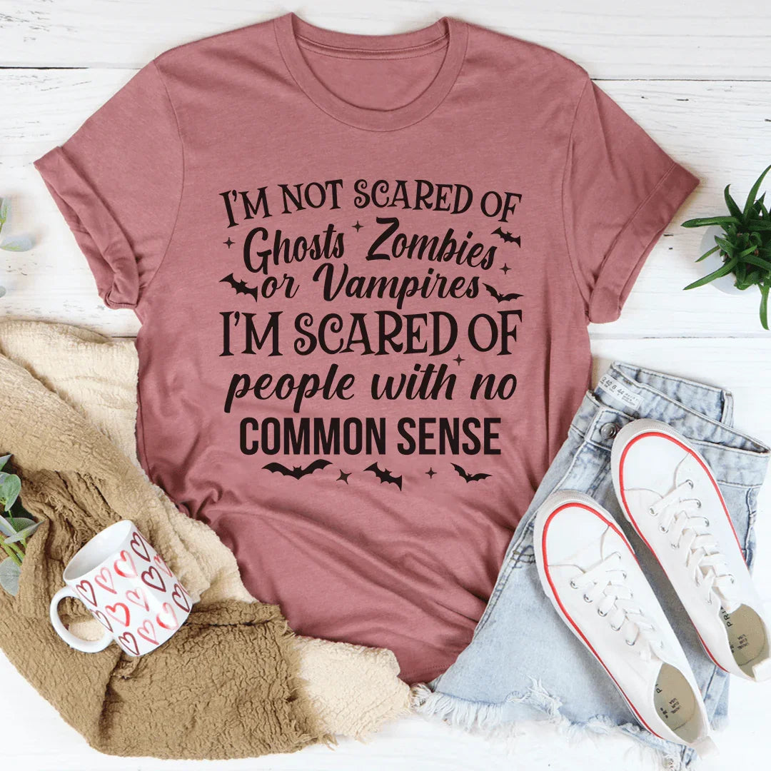 I'm Scared Of People With No Common Sense Tee product image 4